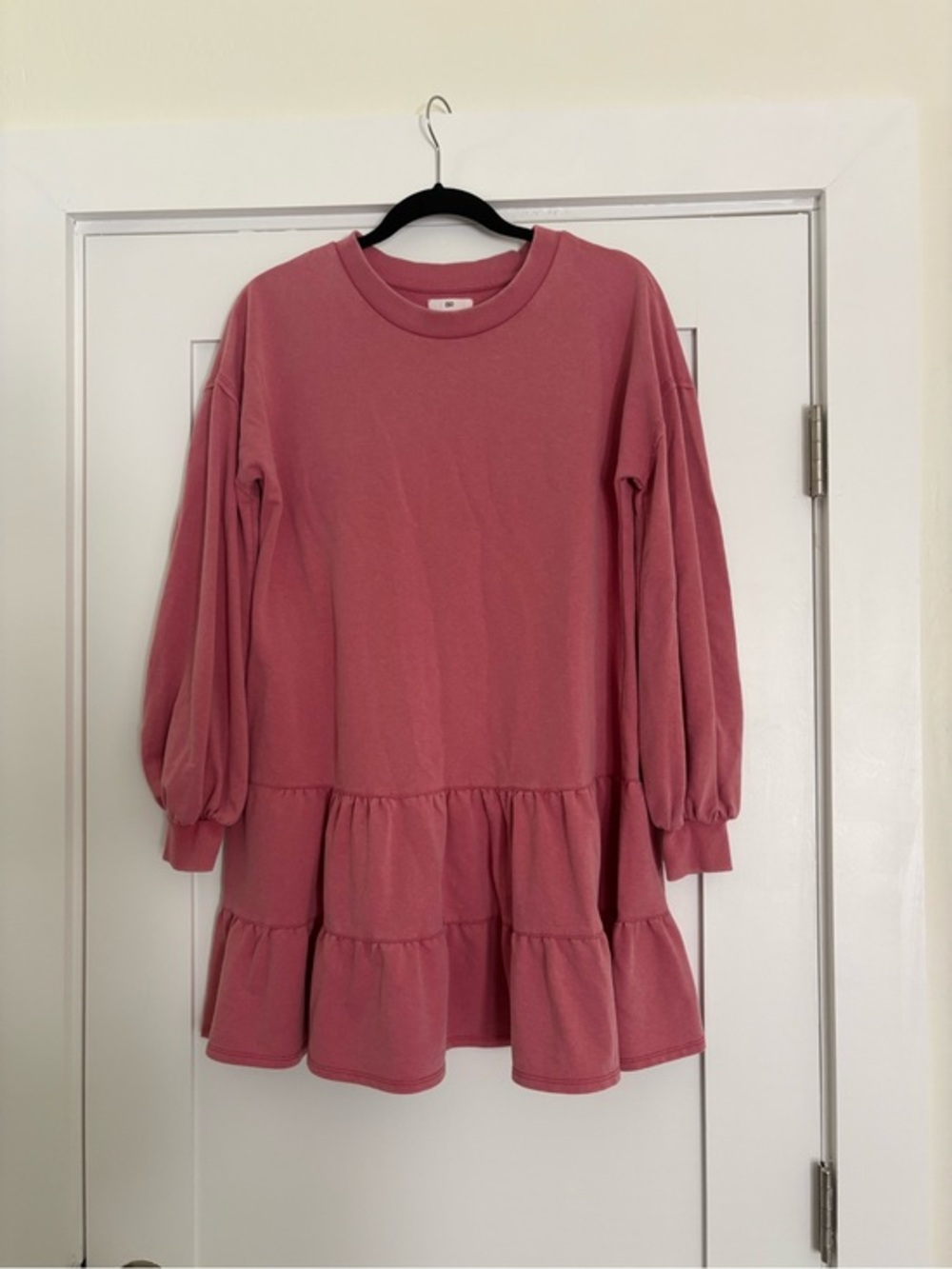Nordstrom BP Drop Waist Long Sleeve Babydoll Sweatshirt Dress